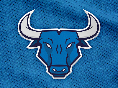 Bull blue bull logo mascot sport sports