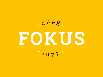 Fokus branding cafe concept logo