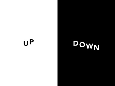 up - down design down letter rebounds up