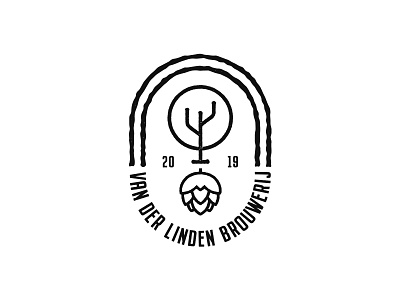 Brewery logo beer branding brewery brouwerij design hop identity linden logo print tree vector