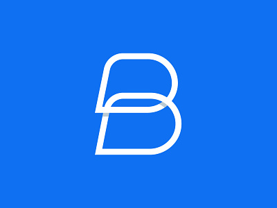 B blue bolt branding concept design identity letter logo mark typography vector