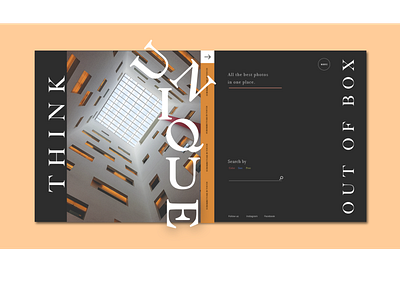 |UNIQUE| Photo Search Service design ux designer ux ui web