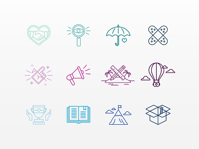 Personality Icons graphic design icon design icon set iconography illustration profile