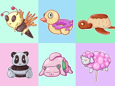 Snackables art artwork cute cute animals digital food illustration painttoolsai photoshop snack