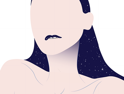 stars can't shine without darkness art drawing illustration vector woman woman illustration