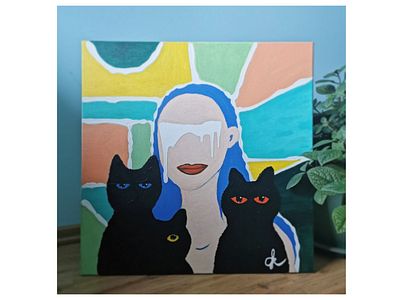 🐈🐈🐈 acrylic canvas canvaspainting cats drawing love