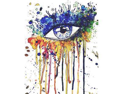 eye art drawing illustration poster