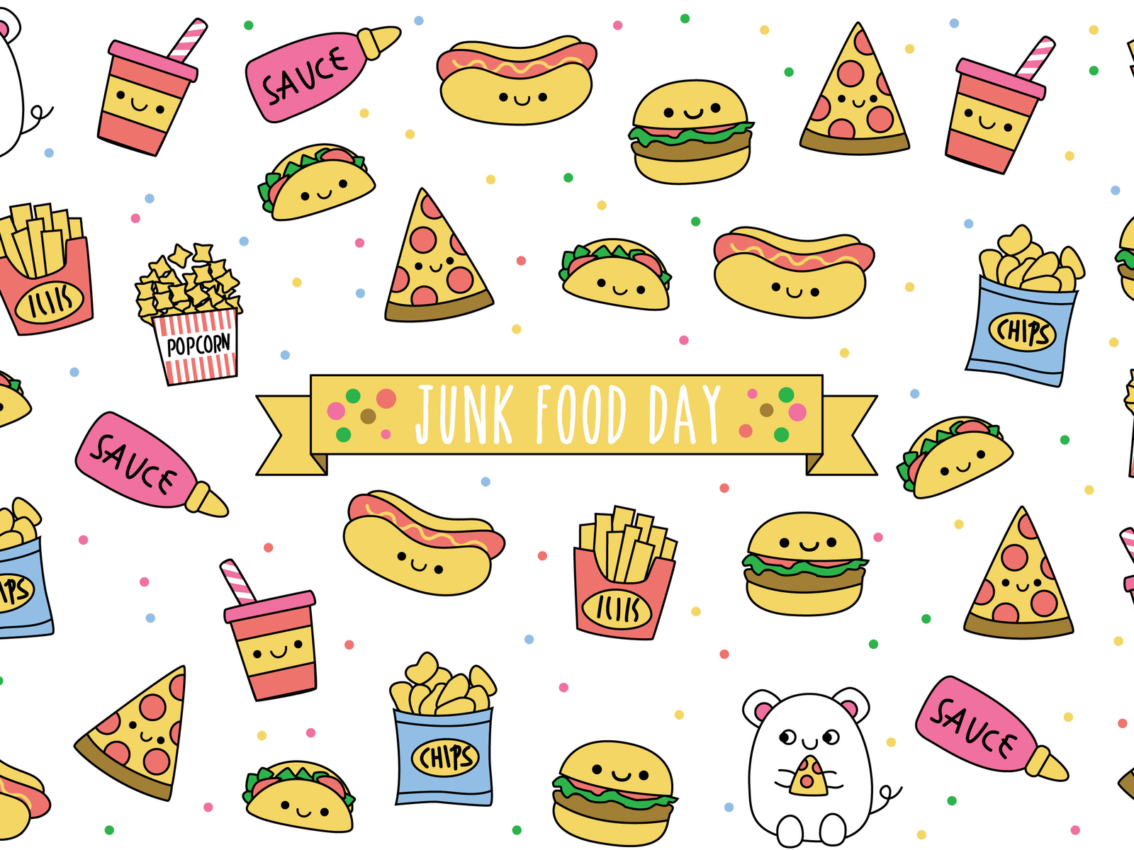 The Junk Food Day by GraphicStore on Dribbble