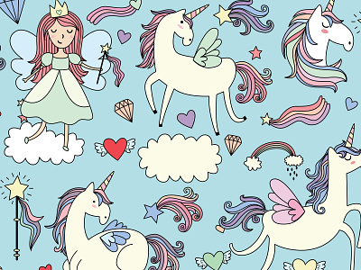 The Art of Unicornius background design flat icon illustration vector wallpaper