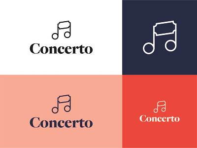 Concerto brand design branding logo music vector