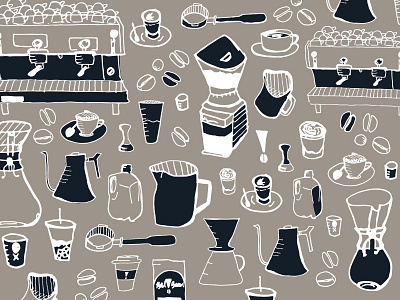 Espresso Pattern classic coffee illustration pattern textile