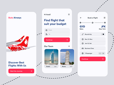 Buta Airways App Redesign