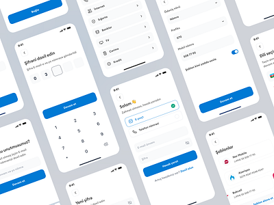 AzInPay app app finance interaction minimalist mobile app payment redesign sign up soft ui ux web design