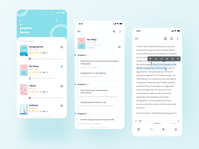 Read Book App book books design illustration read ui ux