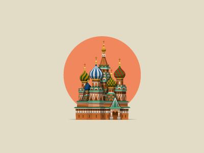 Saint Basil’s Cathedral building cathedral illustration map moscow