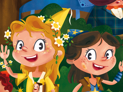 Part of a cover for children books