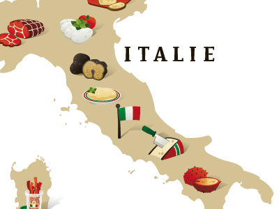 italian food 4 illustration infographic