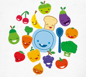 Baby Food character design illustration