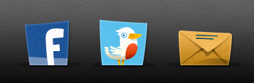 Social & mail icons