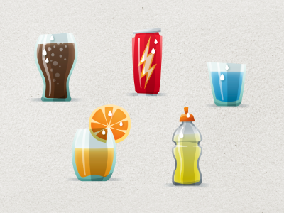 Whats your flavor? drinks icons illustration