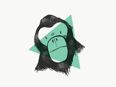 Monkey! :) gorilla ipad sketch