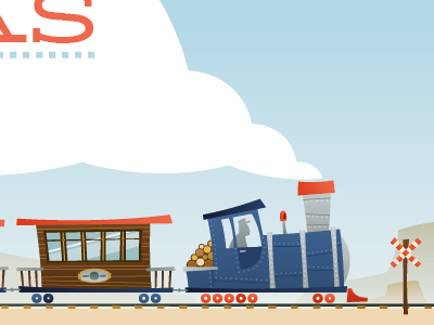On a train! cards character design illustration locomotive train zwartopwit