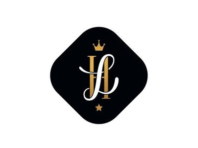 Hairdresser monogram crown gold hairdresser logo monogram
