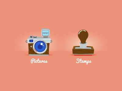 Long time, no dribbble: icons for kids app design icons ipad