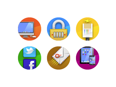 Web security icons icon info graphic web