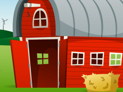 Game backgrounds character design cow farm game illustration milk