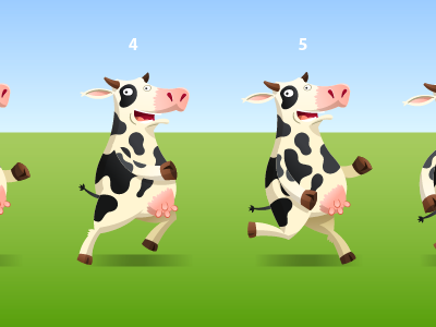 Running sequence for cow