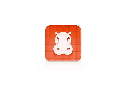 Hippo Icon hippo icon orange