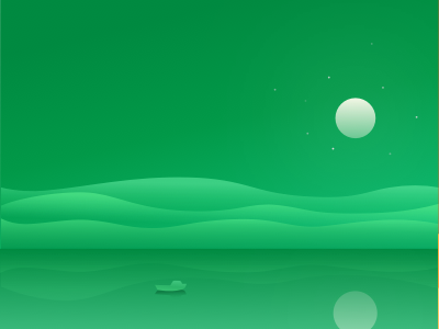 Spring background green moon spring