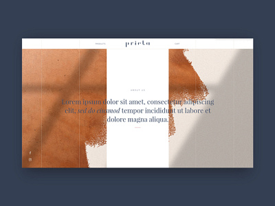 Prieta - About design ecommerce minimal sneakpeek ui ux web website