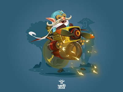 Gyrocopter aurel character design design dota dota 2 game graphic design gyrocopter illustration vector