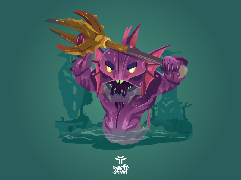 Slardar character design design dota dota 2 game graphic design illustration slardar slithereen guard vector