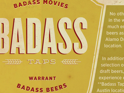 Badass alamo drafthouse badass beer movies shield