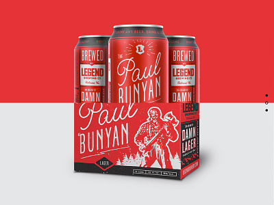 Best Damn Lager beer packaging paul bunyan portfolio type web website