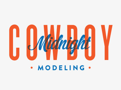 Midnight Cowboy bar condensed cowboy identity logo script typography