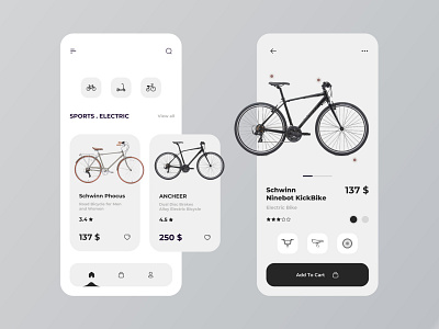 Bikes And Scooter App bikes shop store ui uidesign ux