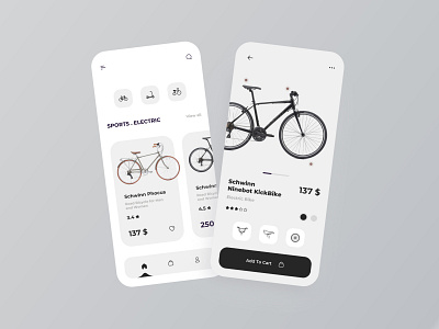 Bikes And Scooter App bikes shop store ui ui design ux