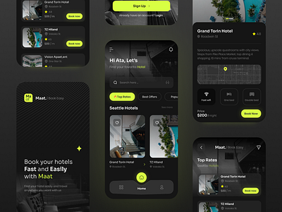 Hotel Booking Application UI, Maat booking hotel reservation ui uidesign ux uxdesign