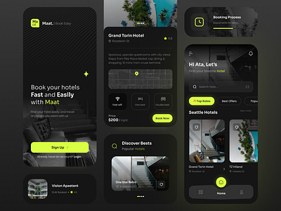 Hotel Booking app hotel bookong mobile reservation ui uidesign ux uxdesign visual