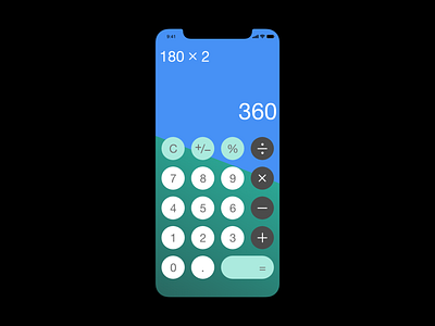 Calculator - Daily UI (Day 4) adobe xd apple apple devices calculator daily ui 004 design flat iphone x iphone xs photoshop ui ux