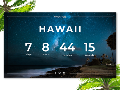 Timer - Daily UI (Day 14) - 1/3 adobe xd beach daily ui 014 design flat hawaii photoshop ui ux