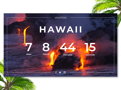 Timer - Daily UI (Day 14) - 3/3 adobe xd daily ui 014 design flat hawaii lava photoshop timer ui ux