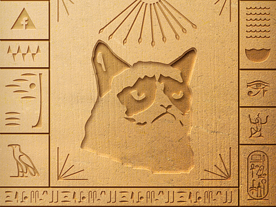 Worshiping cats ancient grumpy cat hieroglyphs instagram social