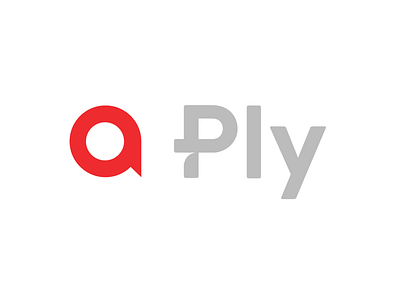 Ply Logo flat logo pin red speach bubble