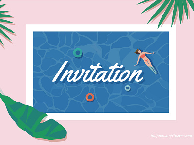 2 dribbble invitations graphic design illuatration