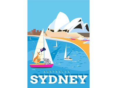 Sydney city poster illuatration